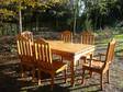 £150 - SOLID HARDWOOD DINING table and